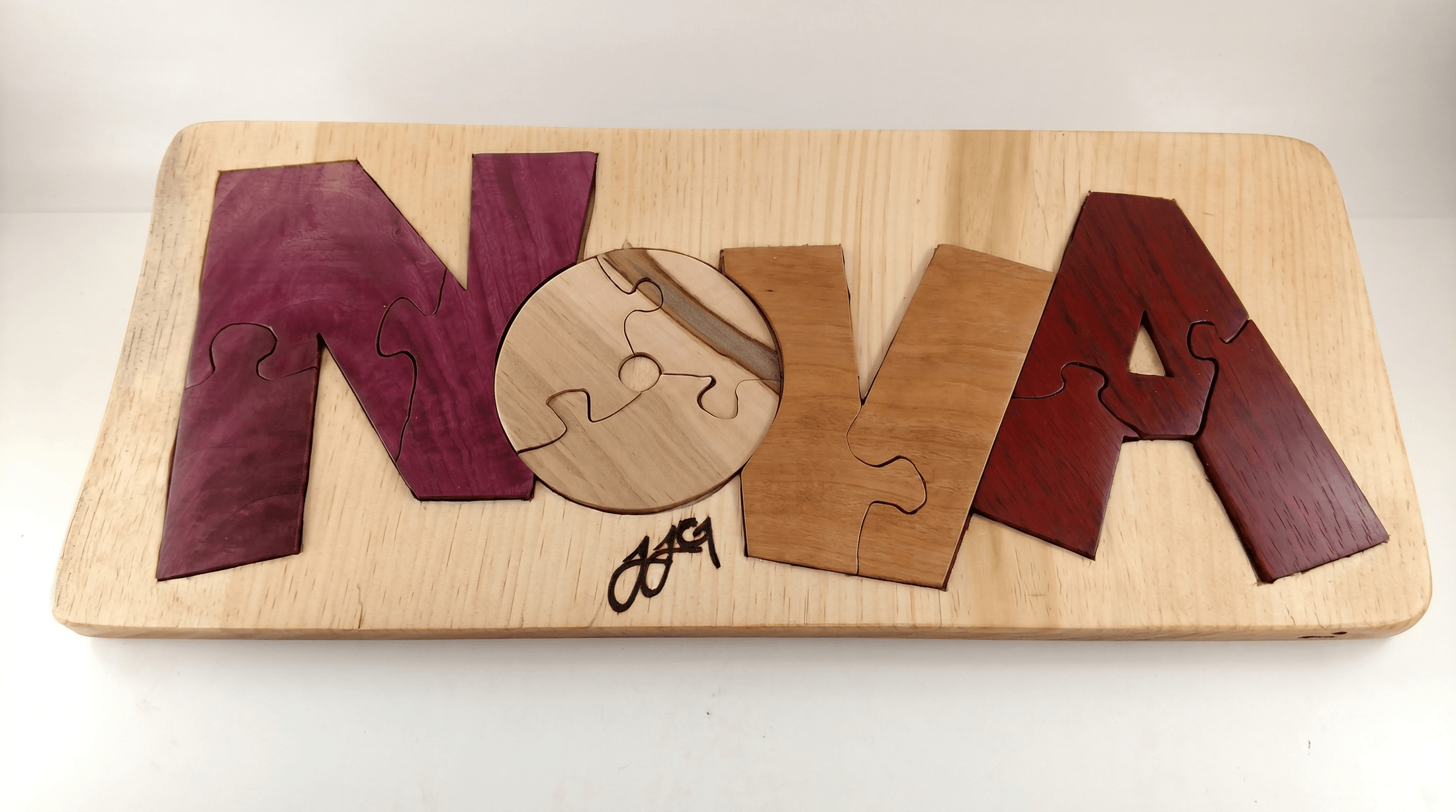 Nova Wooden Name Puzzle Plaque